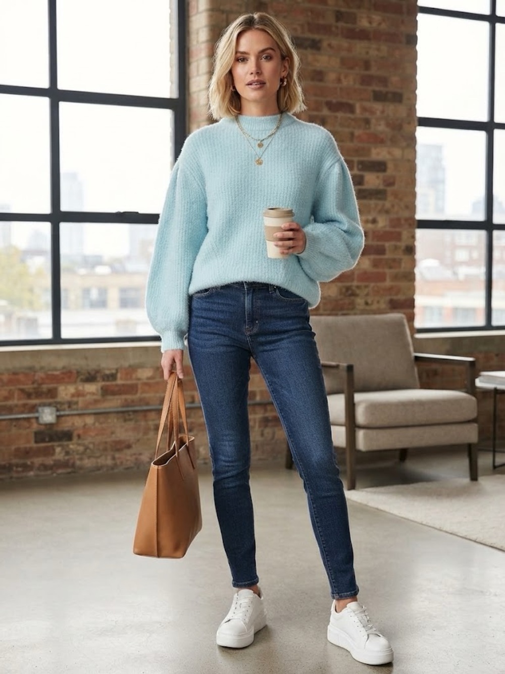 SCOOP Women’s Oversized Sweater Color Teal